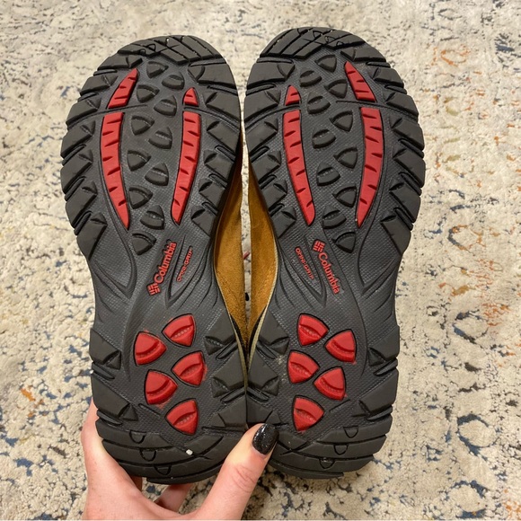 Columbia hiking ankle high boots size 9.5 red brown - Picture 7 of 7